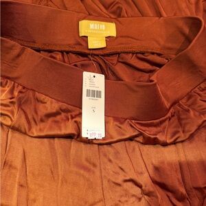 Mauve Bronze Satin Skirt